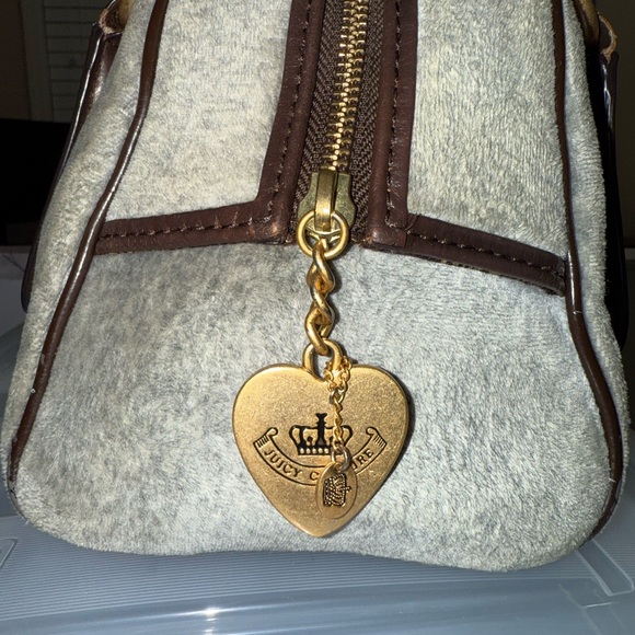 Juicy Couture Bowler Style Grey and Brown Shoulder Bag - Picture 4 of 7